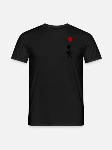 Mädchen mit rotem Ballon - künstlerischer Stil - Männer T-Shirt - Schwarz
