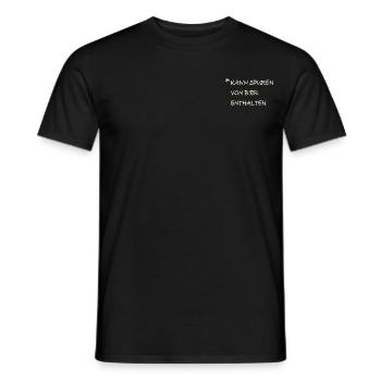 KANN SPUREN VON BIER ENTHALTEN - Männer T-Shirt - Schwarz - Vorne - AI Model Male 178 light (178cm)