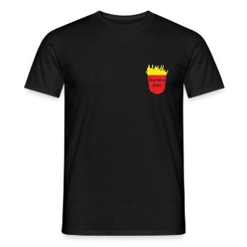 fry me a river - Men's T-Shirt - black - Front - AI Model Male 178 light (178cm)