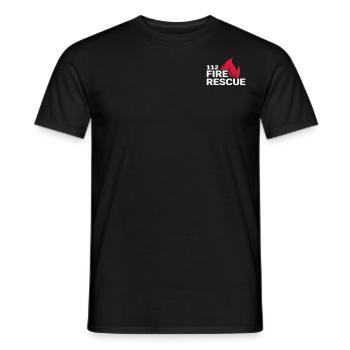 112Firerescue - Men's T-Shirt - black - Front - AI Model Male 178 light (178cm)