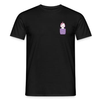 Licorne Chemise Sac Poitrine Cadeau Licorne - T-shirt homme - noir - Devant - AI Model Male 178 light (178cm)