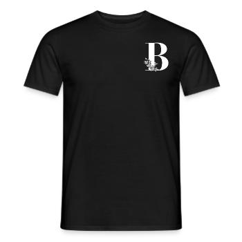 Lettre B Fleur - T-shirt homme - noir - Devant - AI Model Male 178 light (178cm)