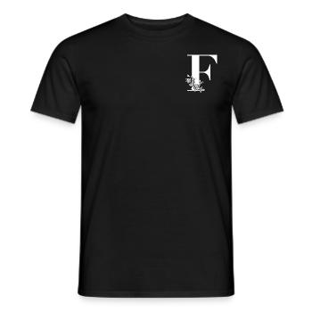Lettre F Fleur - T-shirt homme - noir - Devant - AI Model Male 178 light (178cm)