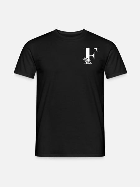 Letter F Flower - Men's T-Shirt - black