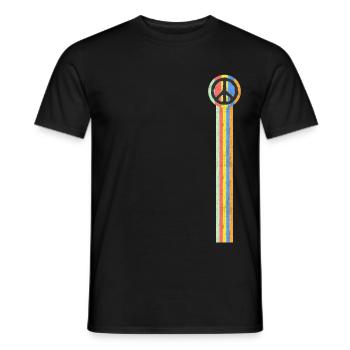 Paix Paix Amour Paix Mondiale Paix - T-shirt homme - noir - Devant - AI Model Male 178 light (178cm)