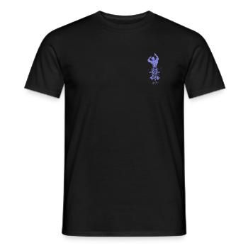 Genetic Strength Gym Shirt DNA Fitness Evolution  - Men's T-Shirt - black - Front - AI Model Male 178 light (178cm)