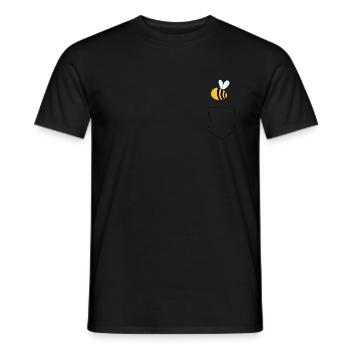Bee in your pocket - Men's T-Shirt - black - Front - AI Model Male 178 light (178cm)