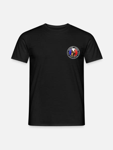 Ecusson rond noir Maitre-Chien Berger allemand - T-shirt homme - noir