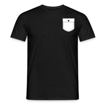 One white inside pocket Bag Bags - Men's T-Shirt - black - Front - AI Model Male 178 light (178cm)