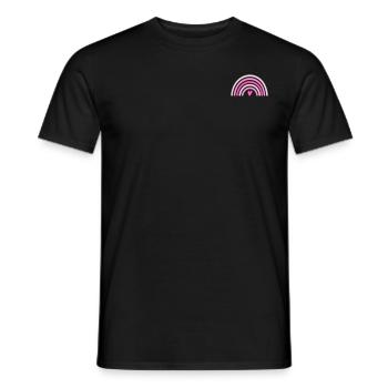 Arc-en-ciel avec coeur - T-shirt homme - noir - Devant - AI Model Male 178 light (178cm)