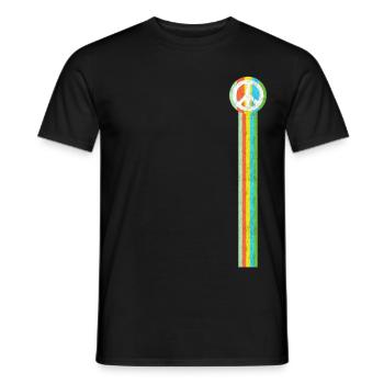 Peace Peace Freedom No War Peace Sign - Men's T-Shirt - black - Front - AI Model Male 178 light (178cm)