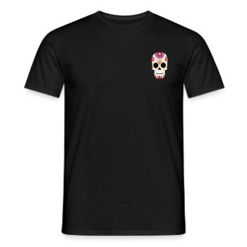 Idée cadeau crâne mexicain - T-shirt homme - noir - Devant - AI Model Male 178 light (178cm)