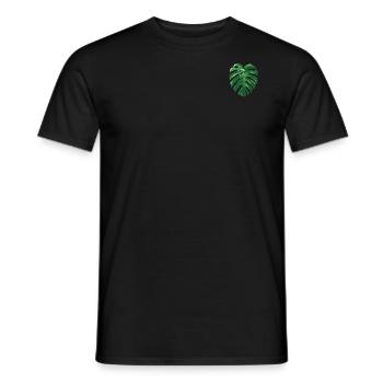 Monstera Blatt - Männer T-Shirt - Schwarz - Vorne - AI Model Male 178 light (178cm)