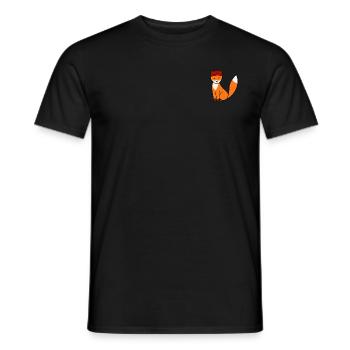 Comic Fuchs mit Beanie - Männer T-Shirt - Schwarz - Vorne - AI Model Male 178 light (178cm)