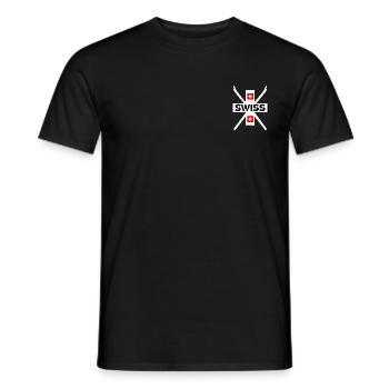 Ski Swiss Ski Motiv weiss - Männer T-Shirt - Schwarz - Vorne - AI Model Male 178 light (178cm)
