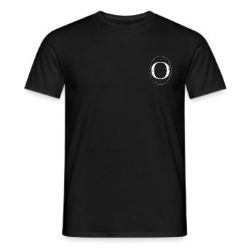 Letter O - Men's T-Shirt - black - Front - AI Model Male 178 light (178cm)