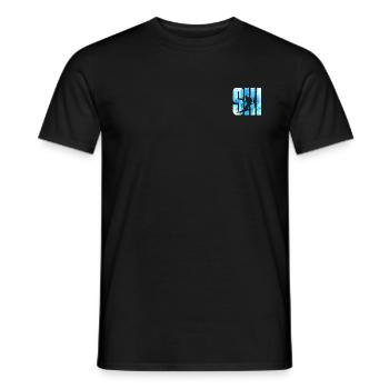 ski skiing skier - Men's T-Shirt - black - Front - AI Model Male 178 light (178cm)