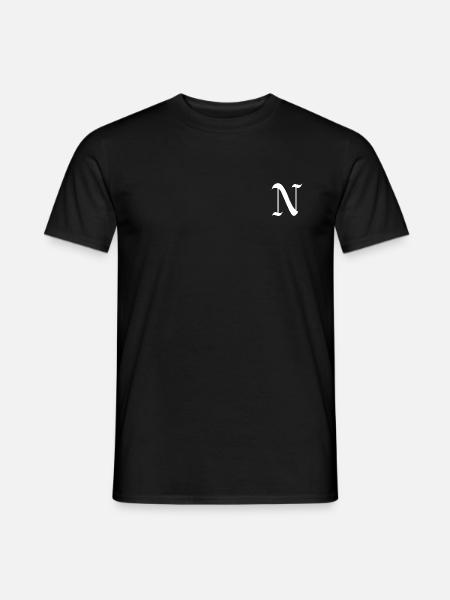 Letter N personalized gift alphabet first name Christmas - Men's T-Shirt - black