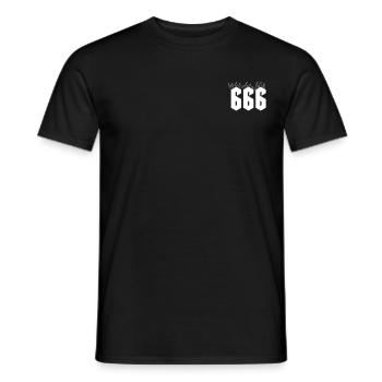666 - Men's T-Shirt - black - Front - AI Model Male 178 light (178cm)