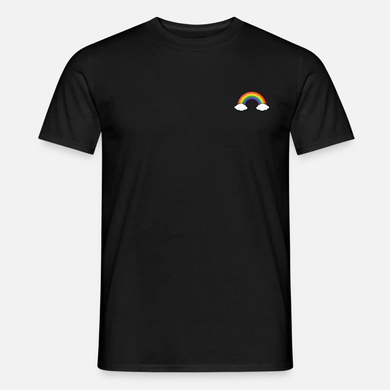 Rainbow Regenbogen - Männer T-Shirt - Schwarz