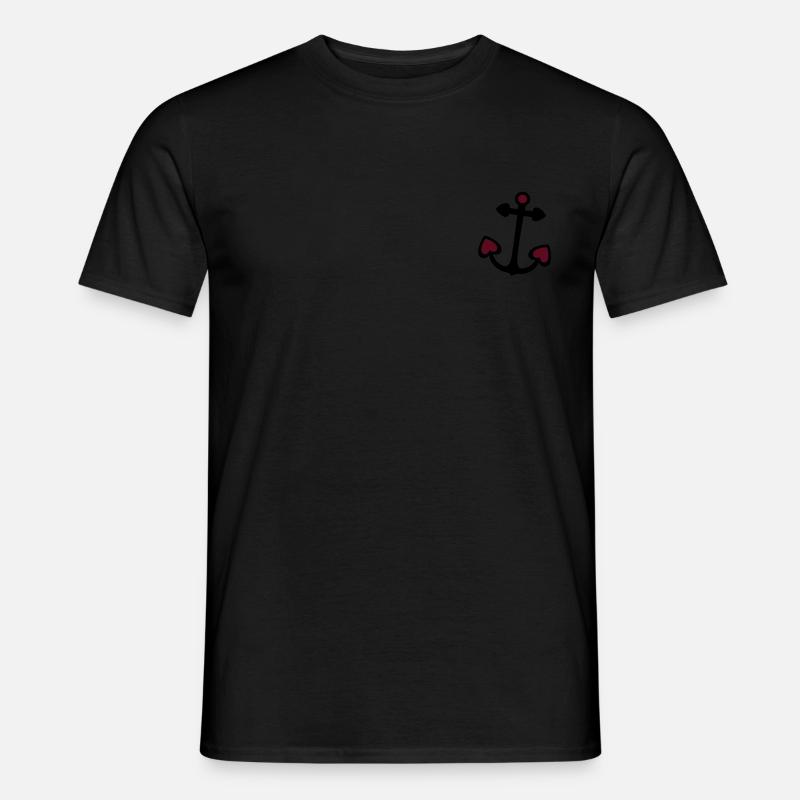 Anker - Männer T-Shirt - Schwarz