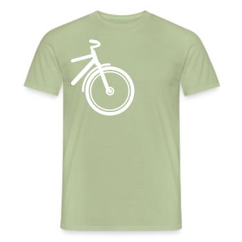 Bicycle Front Wheel - Contour White - Men's T-Shirt - sage - Front - AI Model Male 178 light (178cm)