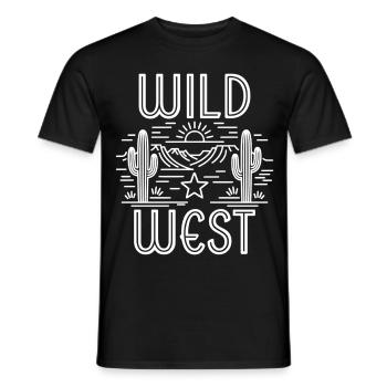 Wild West - Men's T-Shirt - black - Front - AI Model Male 178 light (178cm)