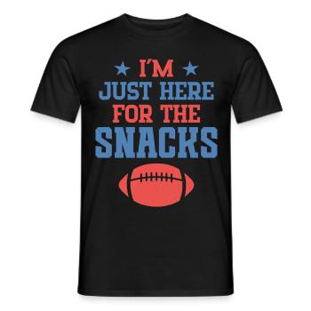 I'm just here for the snacks - Men's T-Shirt - black - Front - AI Model Male 178 light (178cm)