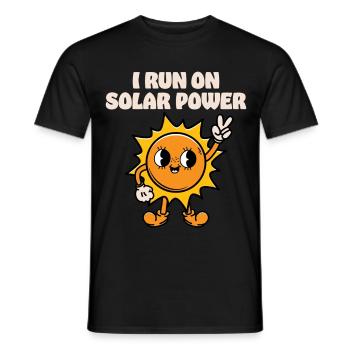 I run on Solar Power - Men's T-Shirt - black - Front - AI Model Male 178 light (178cm)