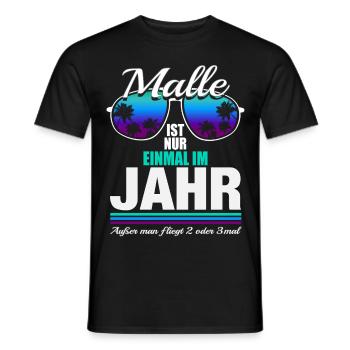 Malle Mallorca Party Mädels Urlaub Spruch Geschenk - Männer T-Shirt - Schwarz - Vorne - AI Model Male 178 light (178cm)