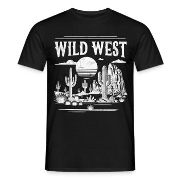 Wild West - Men's T-Shirt - black - Front - AI Model Male 178 light (178cm)