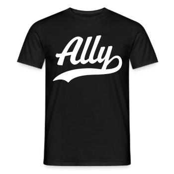 Ally - Men's T-Shirt - black - Front - AI Model Male 178 light (178cm)