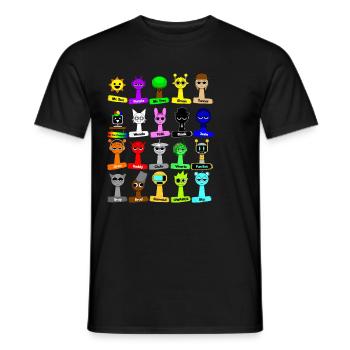 Sprunki rigolos Anniversaire - T-shirt homme - noir - Devant - AI Model Male 178 light (178cm)
