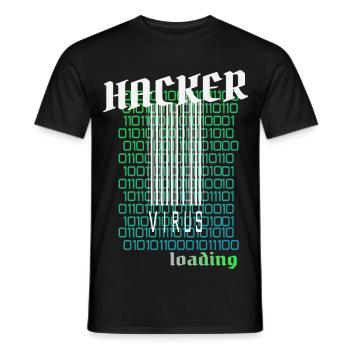 Anonymous, hacker - Men's T-Shirt - black - Front - AI Model Male 178 light (178cm)