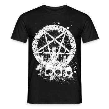 Gothic Skull - Männer T-Shirt - Schwarz - Vorne - AI Model Male 178 light (178cm)