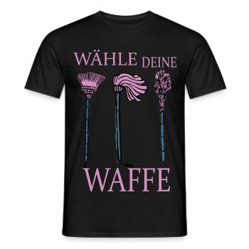 Lustige Besen - Männer T-Shirt - Schwarz - Vorne - AI Model Male 178 light (178cm)