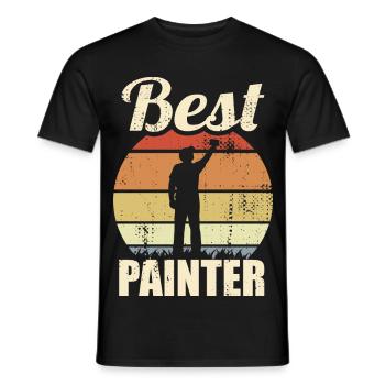 Bester Maler - Männer T-Shirt - Schwarz - Vorne - AI Model Male 178 light (178cm)