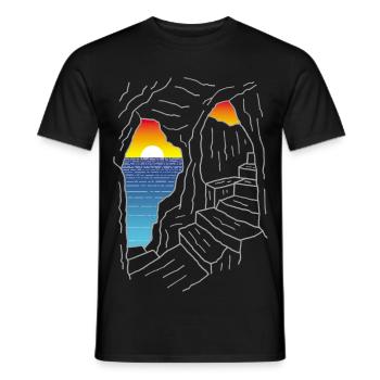 Staircase to Paradise - Men's T-Shirt - black - Front - AI Model Male 178 light (178cm)
