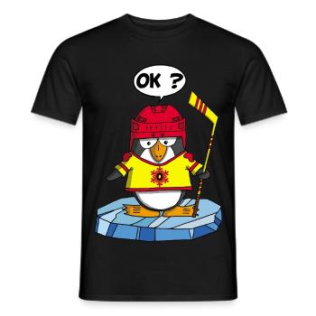 Pinguin und Wintersport - Männer T-Shirt - Schwarz - Vorne - AI Model Male 178 light (178cm)