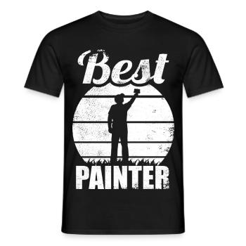 Bester Maler und Lackierer - Männer T-Shirt - Schwarz - Vorne - AI Model Male 178 light (178cm)