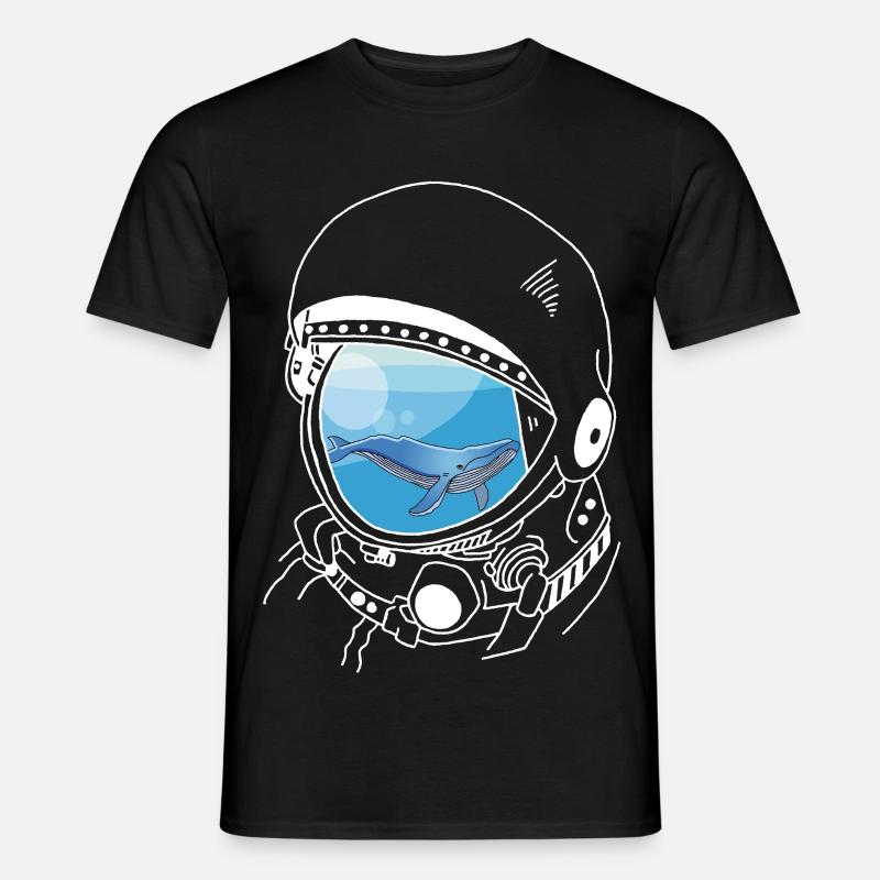 Ein Wal in den Sternen (weiß) - Männer T-Shirt - Schwarz