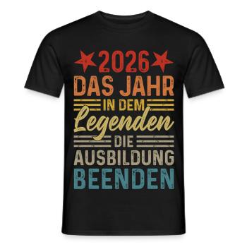 2026 Year Legends Finish Education - Men's T-Shirt - black - Front - AI Model Male 178 light (178cm)