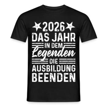 2026 Year Legends Finish Education - Men's T-Shirt - black - Front - AI Model Male 178 light (178cm)
