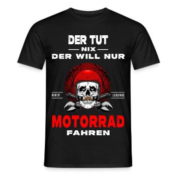Der tut nix der will nur Motorrad fahren - Männer T-Shirt - Schwarz - Vorne - AI Model Male 178 light (178cm)