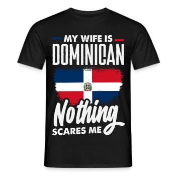 Drapeau de la République dominicaine Dom Rep Pride - T-shirt homme - noir - Devant - AI Model Male 178 light (178cm)