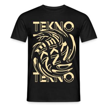 Tekno Spirale – Rave-Party-Outfit Männer Frauen - Männer T-Shirt - Schwarz - Vorne - AI Model Male 178 light (178cm)
