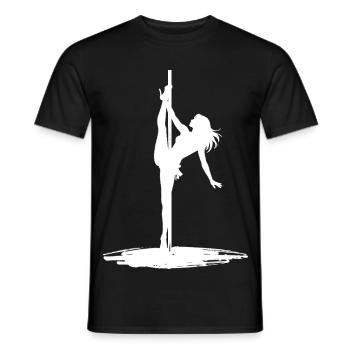 Pole Dance Silhouette – Ästhetische Kunst - Männer T-Shirt - Schwarz - Vorne - AI Model Male 178 light (178cm)