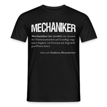 Mechaniker, auch Zauberer genannt Geschenk - Männer T-Shirt - Schwarz - Vorne - AI Model Male 178 light (178cm)