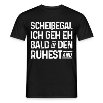 Scheißegal Ich geh eh bald in den Ruhestand - Männer T-Shirt - Schwarz - Vorne - AI Model Male 178 light (178cm)