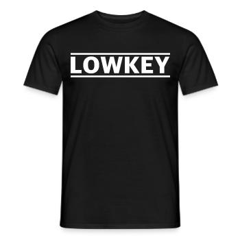 Lowkey | diskret, YouTube, gamer, lustige Sprüche - Männer T-Shirt - Schwarz - Vorne - AI Model Male 178 light (178cm)